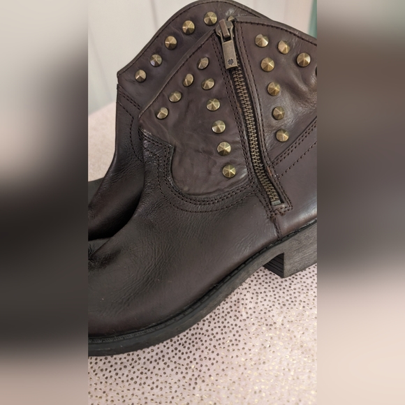 Lucky Brand brown ankle cowboy boots Womens 6 NWOT - Picture 10 of 11